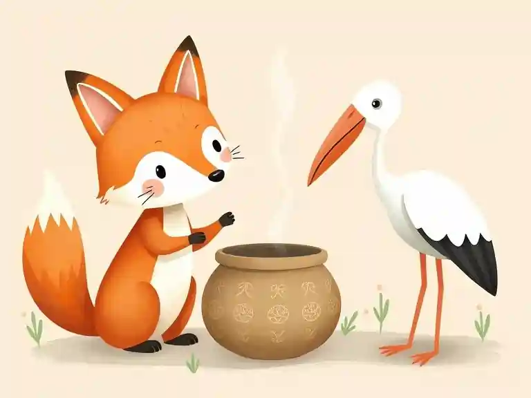 नैतिक कहानियाँ | Top Moral Stories in Hindi | लोमड़ी सारस की दोस्ती