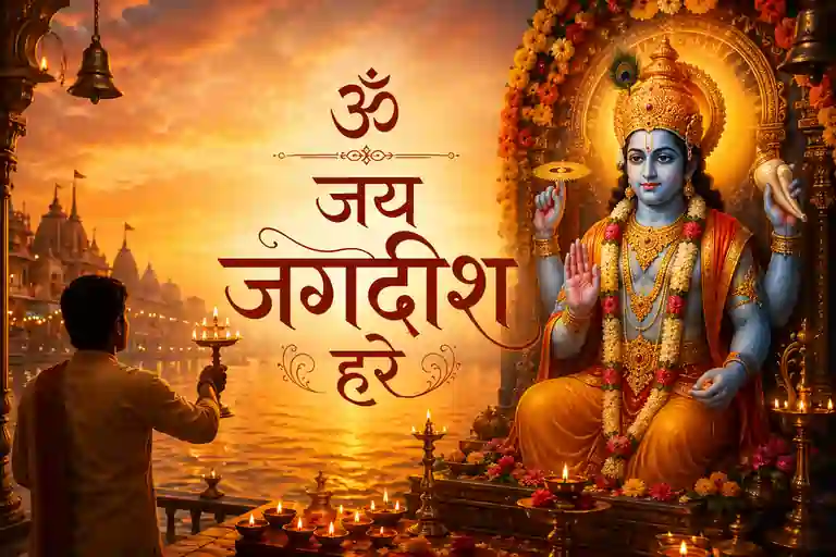 भगवान विष्णु की आरती - Lord Vishnu Ji Ki Aarti Om Jai Jagdish Hare Lyrics in Hindi
