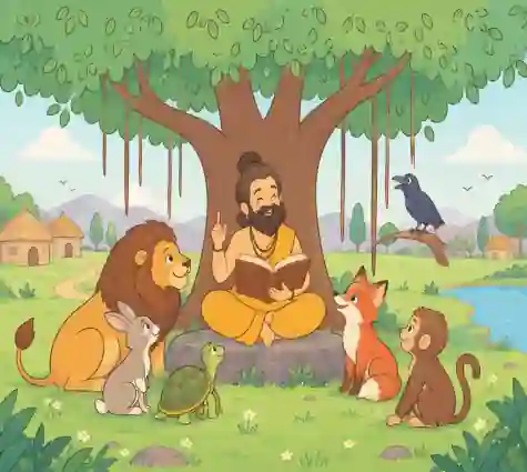 पंचतंत्र की कहानियाँ | पंचतंत्र की कहानियों के पशु-पक्षी पात्रों का चित्र | Panchatantra ki kahaniyan in Hindi