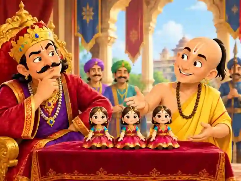 बच्चों की कहानी - तेनाली रामा और तीन गुड़ियों का रहस्य