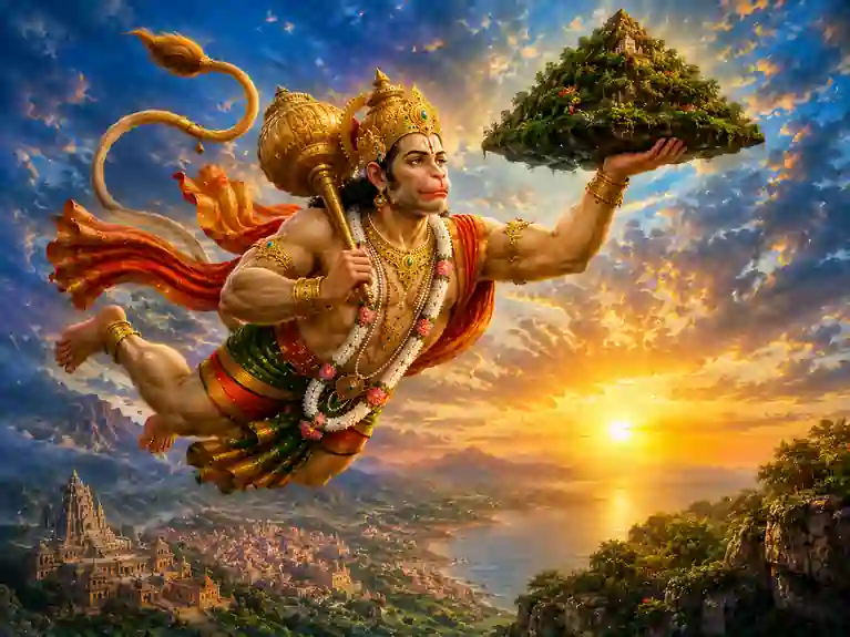 लक्ष्मण शक्ति और संजीवनी बूटी की कथा: जब हनुमान जी उठा लाए पूरा द्रोणागिरी पर्वत | Full Story