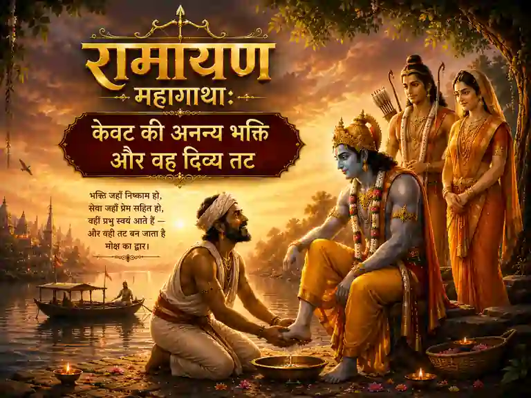 Kewat washing Lord Rama feet at Ganga bank Ramayan story - रामायण केवट प्रसंग