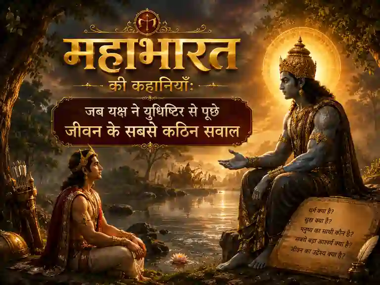 Yaksha Yudhisthira Samvad Mahabharata Story in Hindi - महाभारत की रोचक कहानियाँ